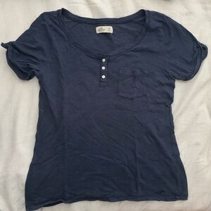 Hollister Navy Blue Short Sleeve Tee